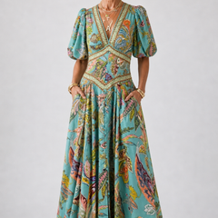 Elsie | Puff Sleeve Airy Maxi Dress