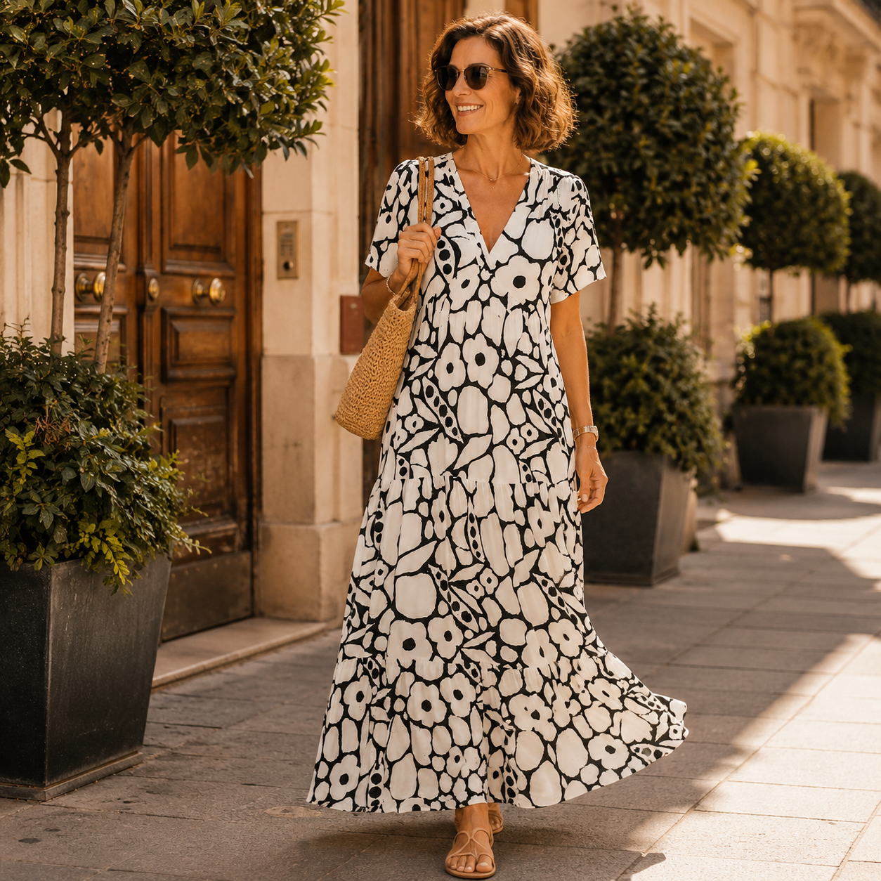 Beryl | Tiered Bohemian Floral Maxi Dress