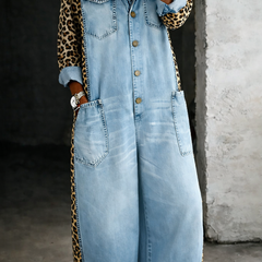 Hilda | Shirt-Style Everyday Jumpsuit - Blue
