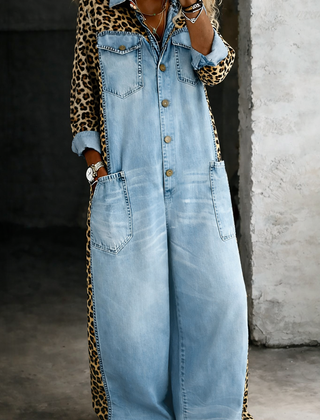 Hilda | Shirt-Style Everyday Jumpsuit - Blue