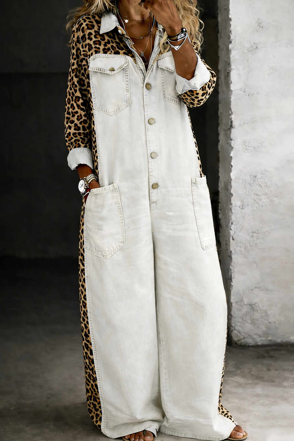 Hilda | Shirt-Style Everyday Jumpsuit - White