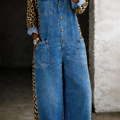 Hilda | Shirt-Style Everyday Jumpsuit - Deep Blue