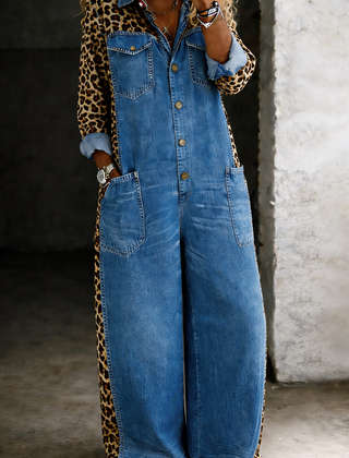Hilda | Shirt-Style Everyday Jumpsuit - Deep Blue