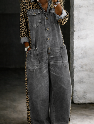 Hilda | Shirt-Style Everyday Jumpsuit - Grey
