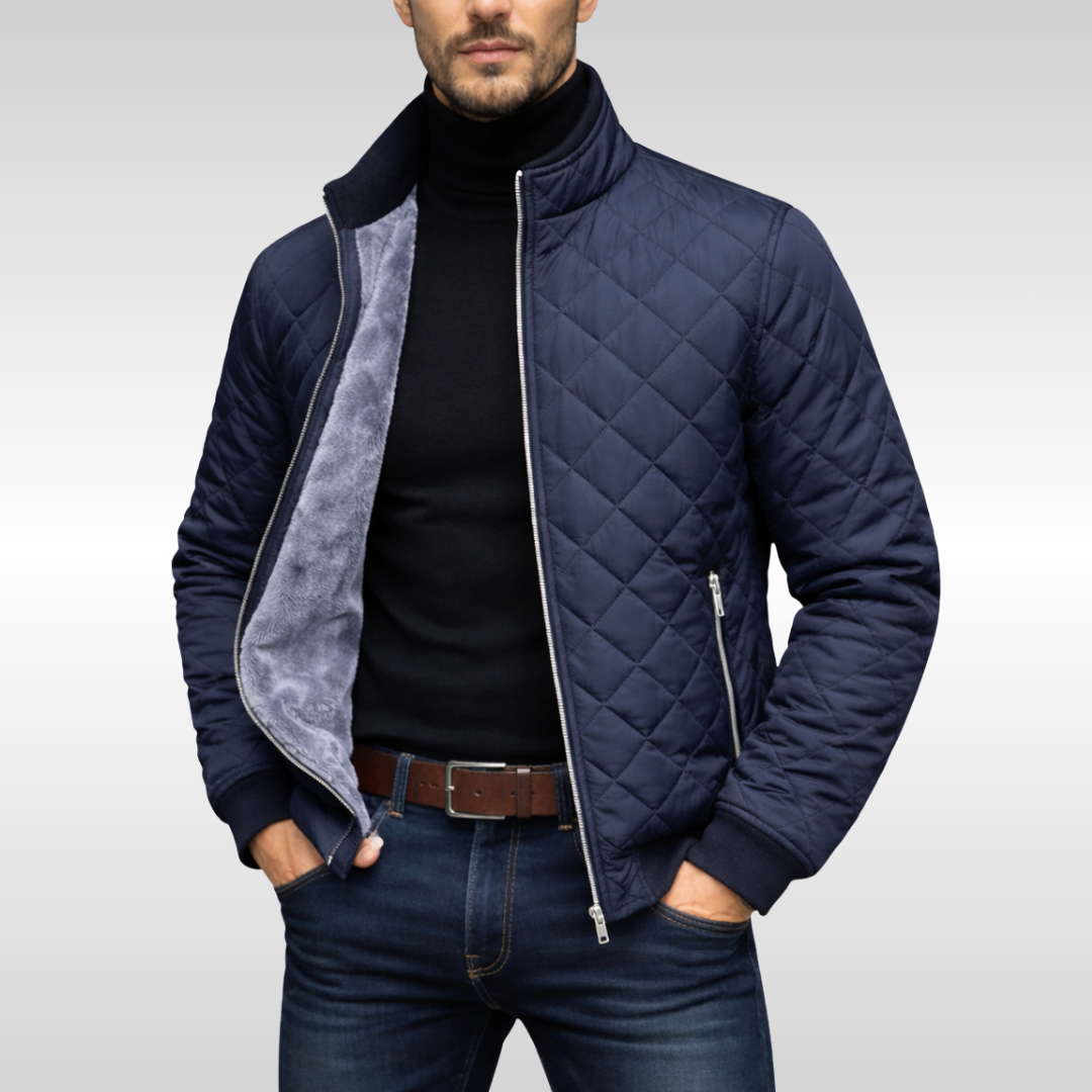 Liam Quilted Jacket Navy Blue