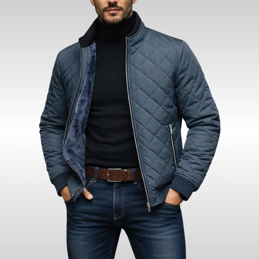 Liam Quilted Jacket Grey