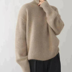 Vivienne Cashmere Turtleneck Jumper Khaki
