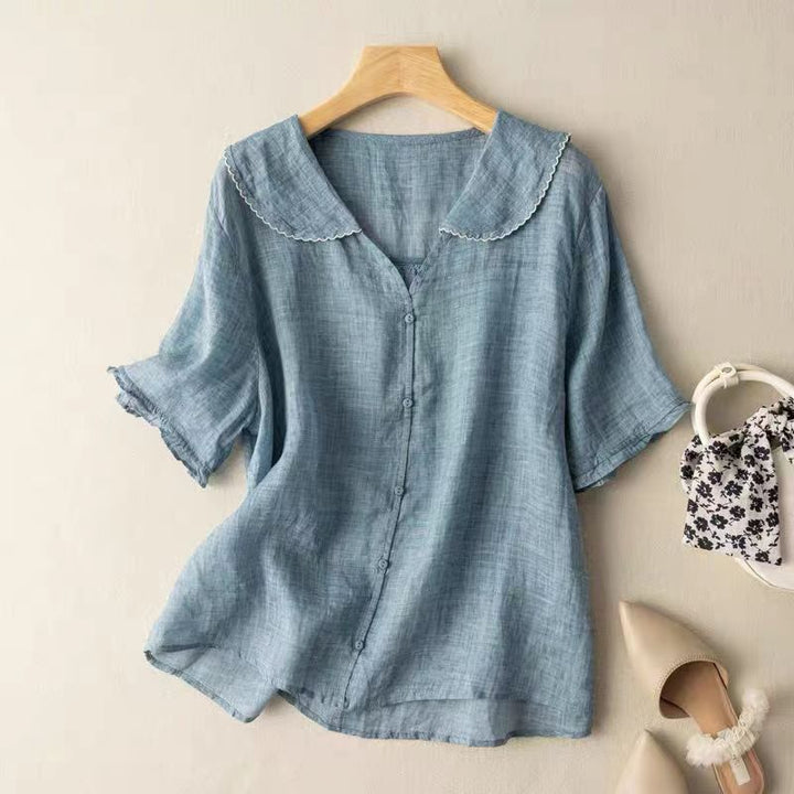 Ruby | Vintage Blouse with Button Detail