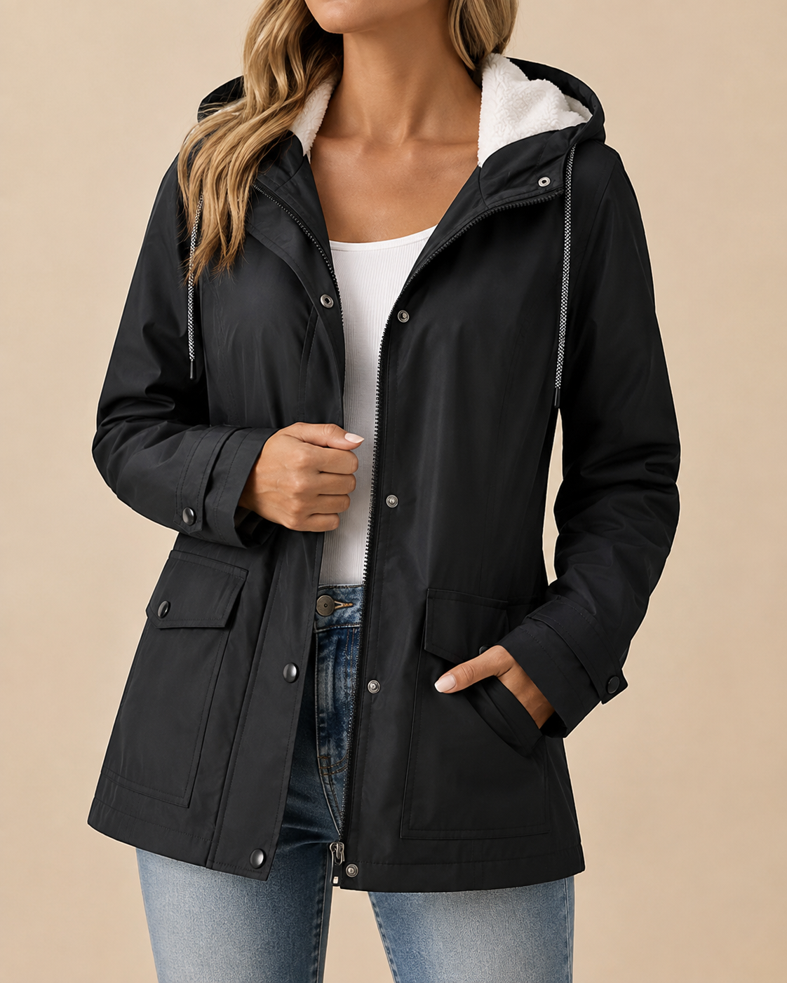 Women's Stylish Water-Resistant Jacket with Cosy Lining