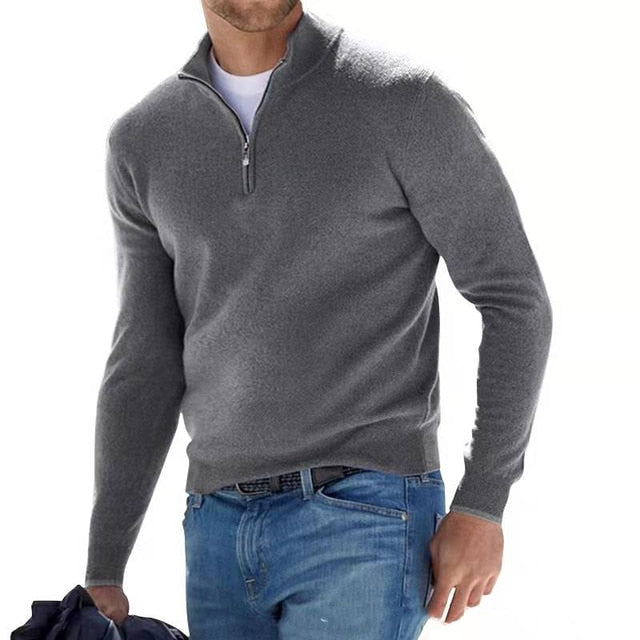 Perry Merino V-Neck Sweater Grey