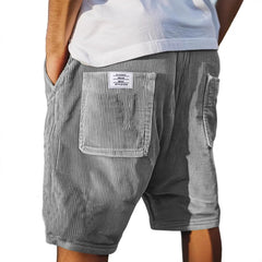 Harold | Velvet-Touch Tailored Shorts - Grey