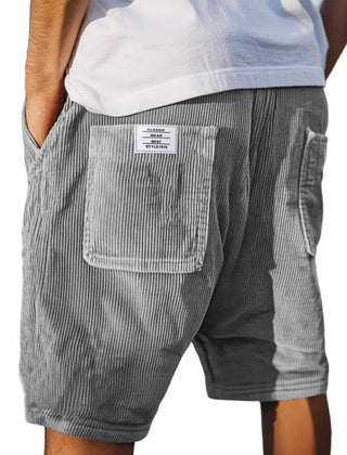 Harold | Velvet-Touch Tailored Shorts - Grey