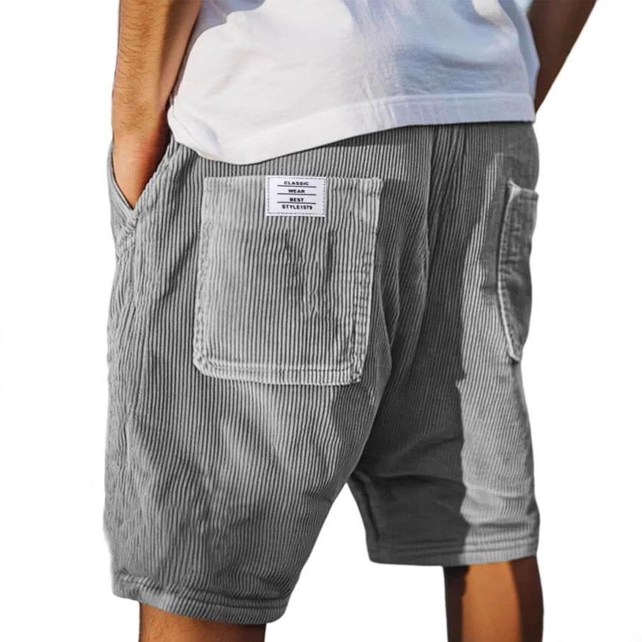 Harold | Velvet-Touch Tailored Shorts - Grey