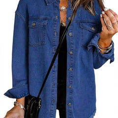 Winifred | Oversized Signature Jacket - Navy Blue