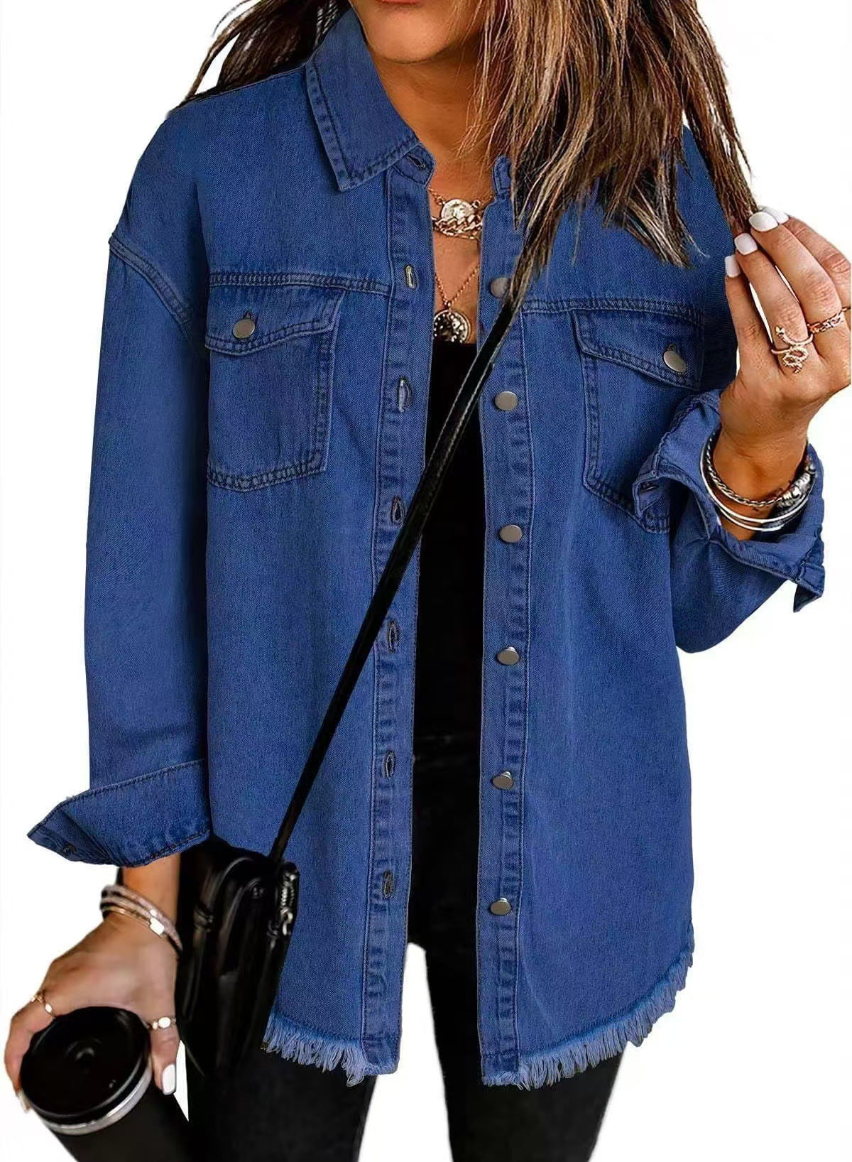 Winifred | Oversized Signature Jacket - Navy Blue