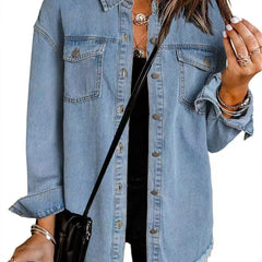 Winifred | Oversized Signature Jacket - Light Blue