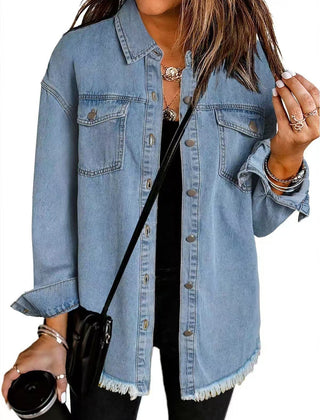 Winifred | Oversized Signature Jacket - Light Blue