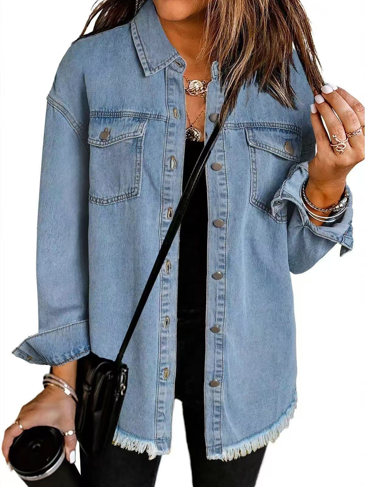 Winifred | Oversized Signature Jacket - Light Blue