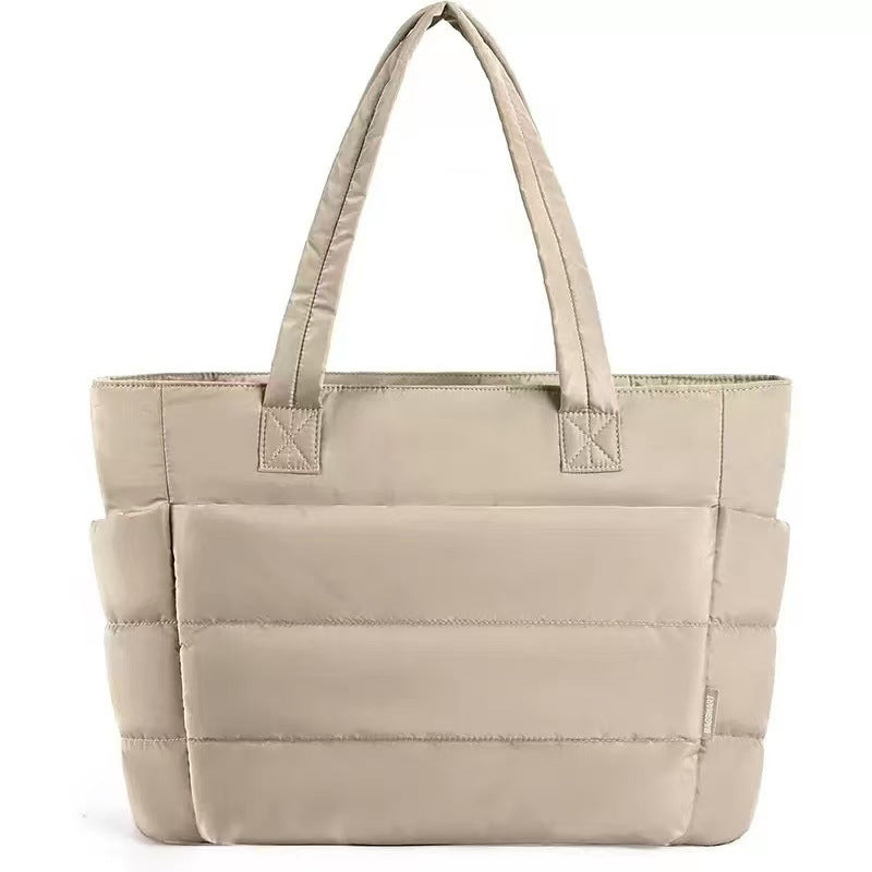 NADINE™ - Puffy Bubble Tote Bag for Women Quilted Laptop Shoulder Handbag