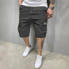 Brian | Elasticated Cargo Shorts - Grey