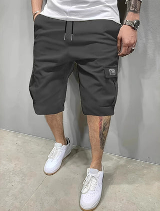 Brian | Elasticated Cargo Shorts - Grey