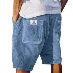 Harold | Velvet-Touch Tailored Shorts - Blue