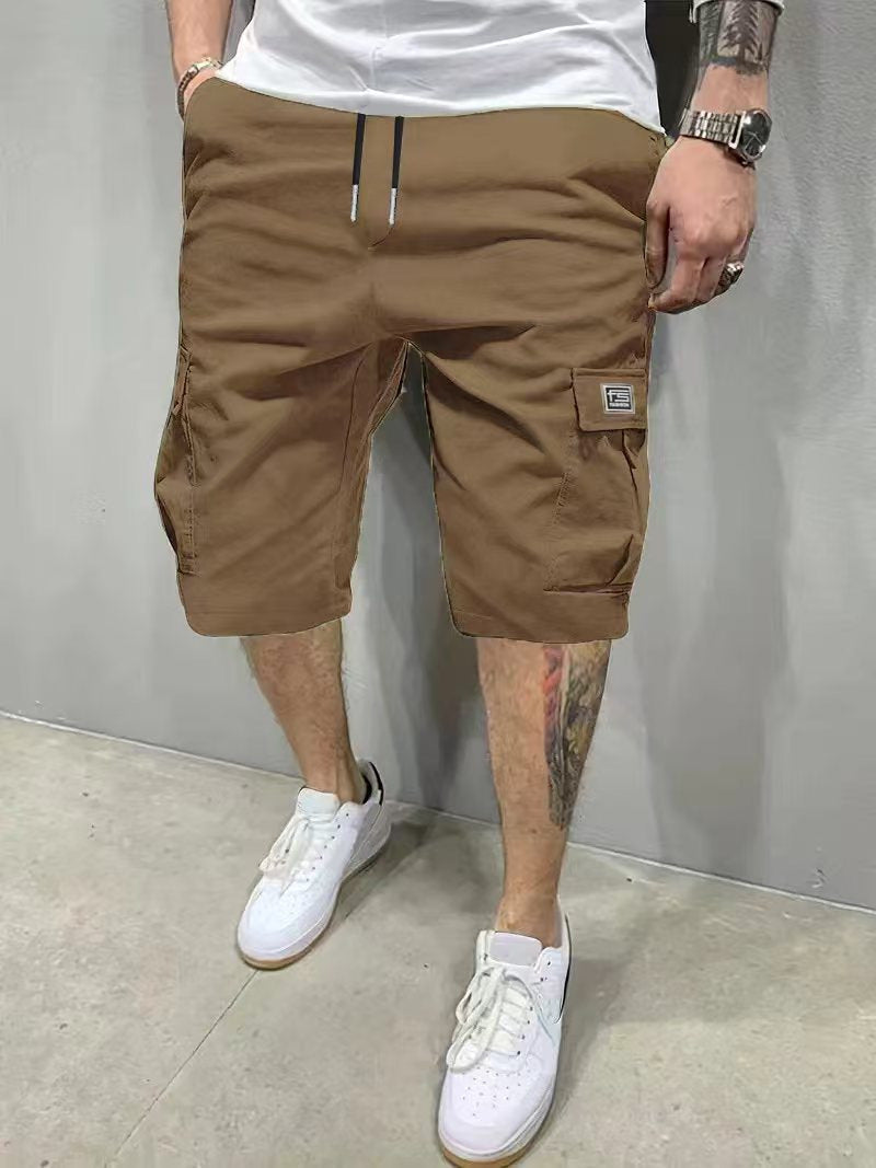 Brian | Elasticated Cargo Shorts - Brown