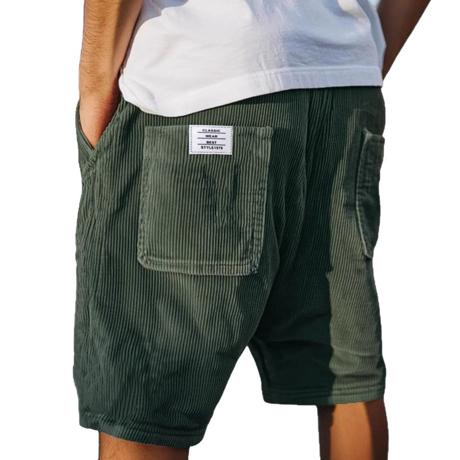 Harold | Velvet-Touch Tailored Shorts - Dark Green