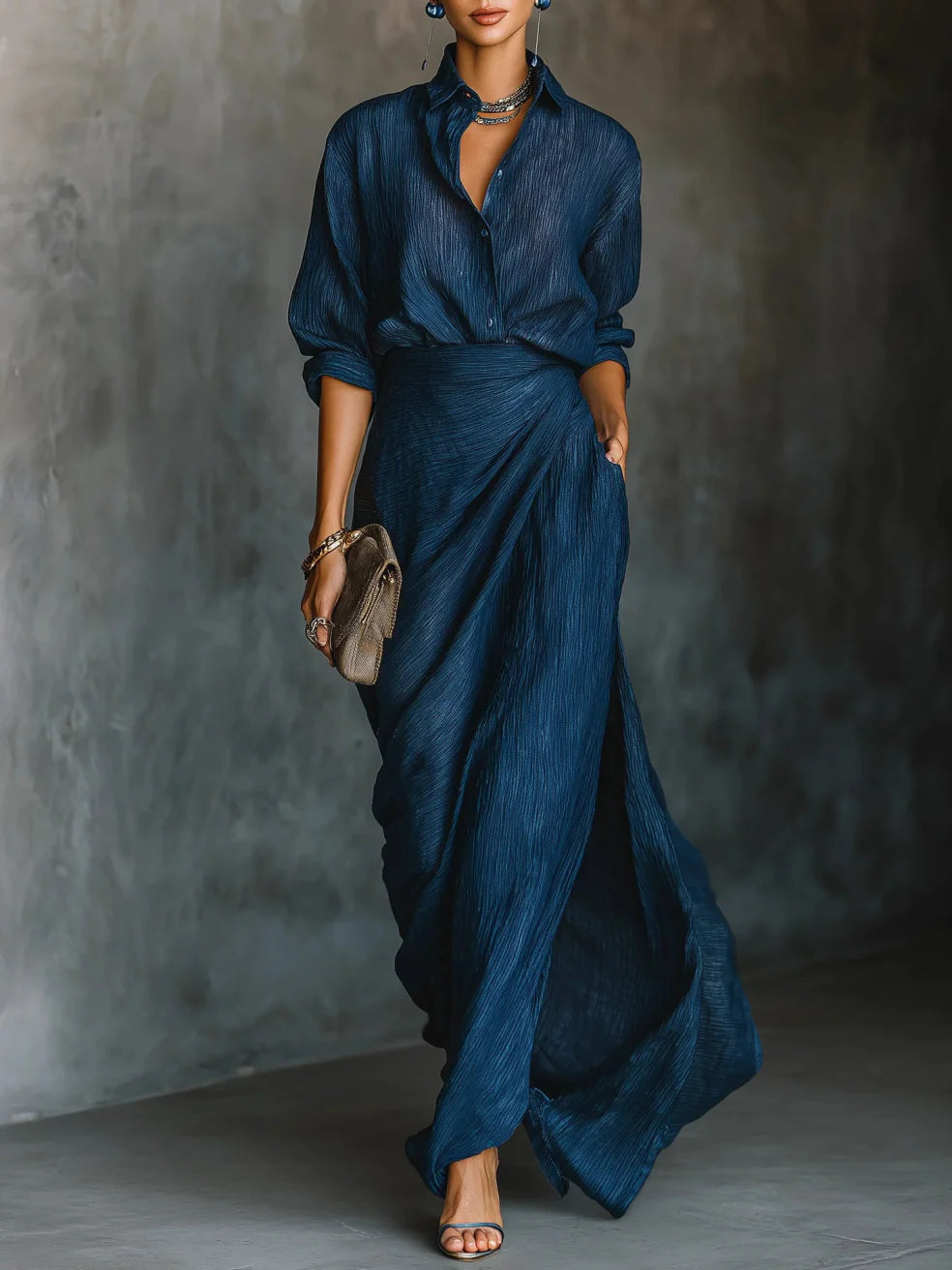 Eunice | Wrap-Front Maxi Dress