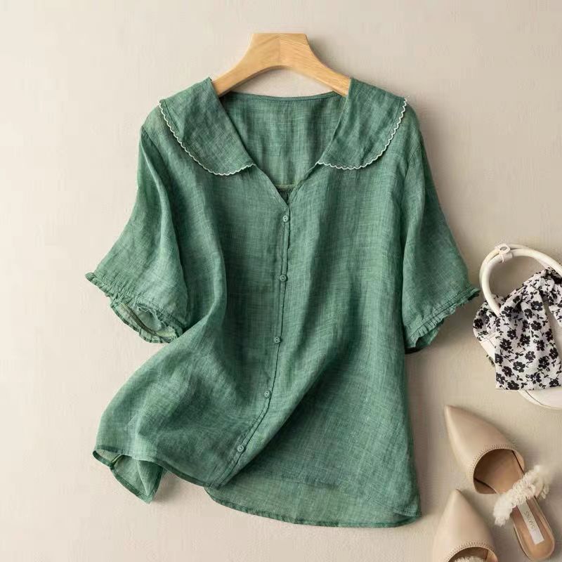 Ruby | Vintage Blouse with Button Detail
