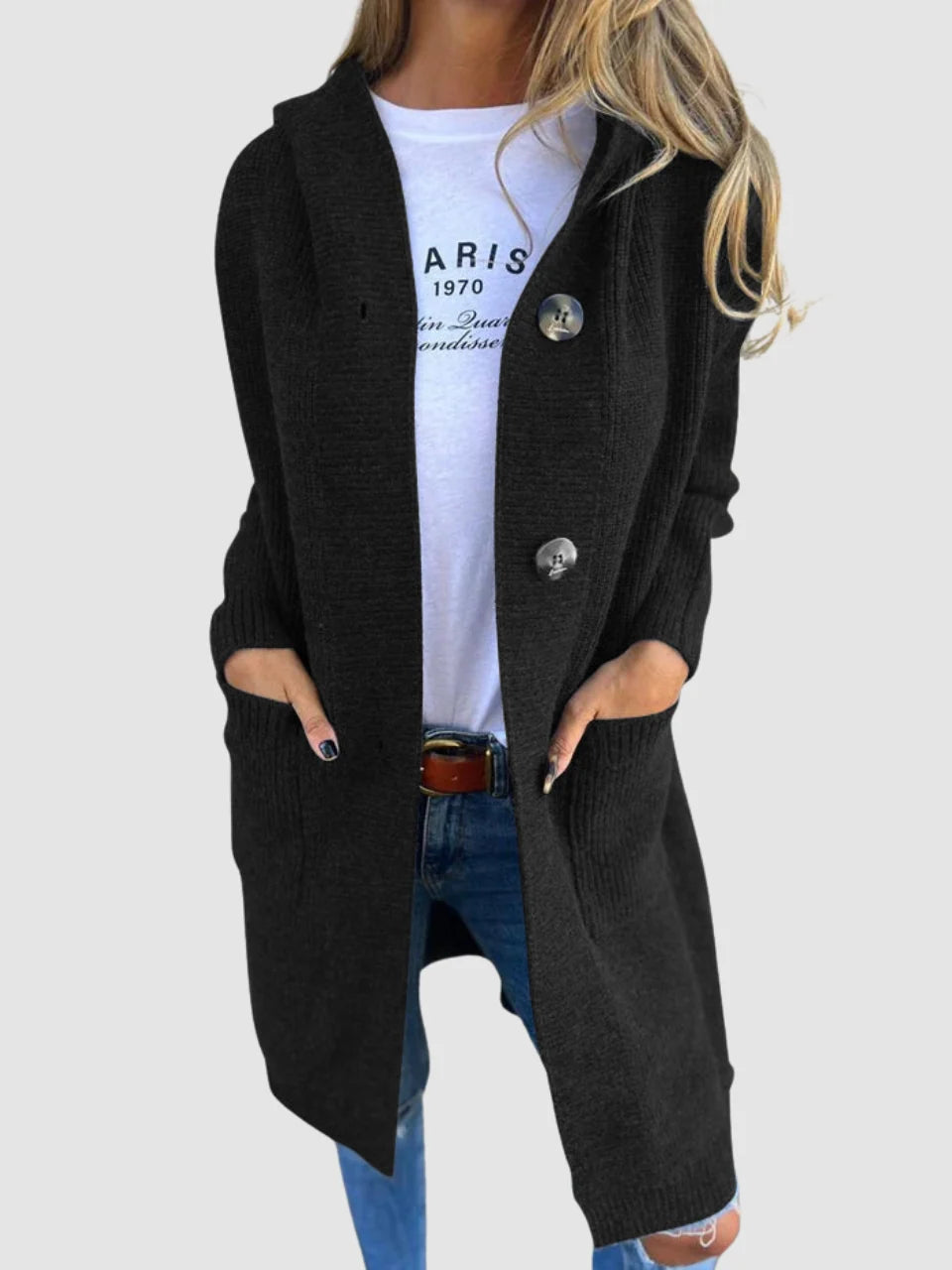 Eleanor Cosy Longline Hooded Cardigan
