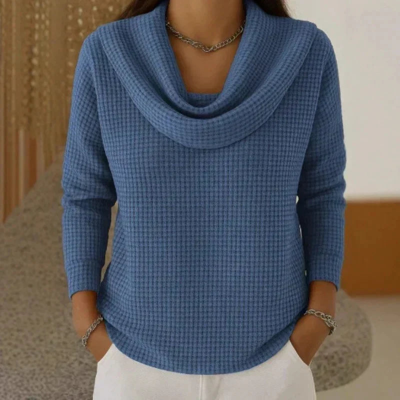 The Waffle Cowl Neck