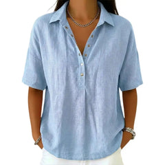 Mavis | Slim-Fit Elegant Blouse - Light Blue