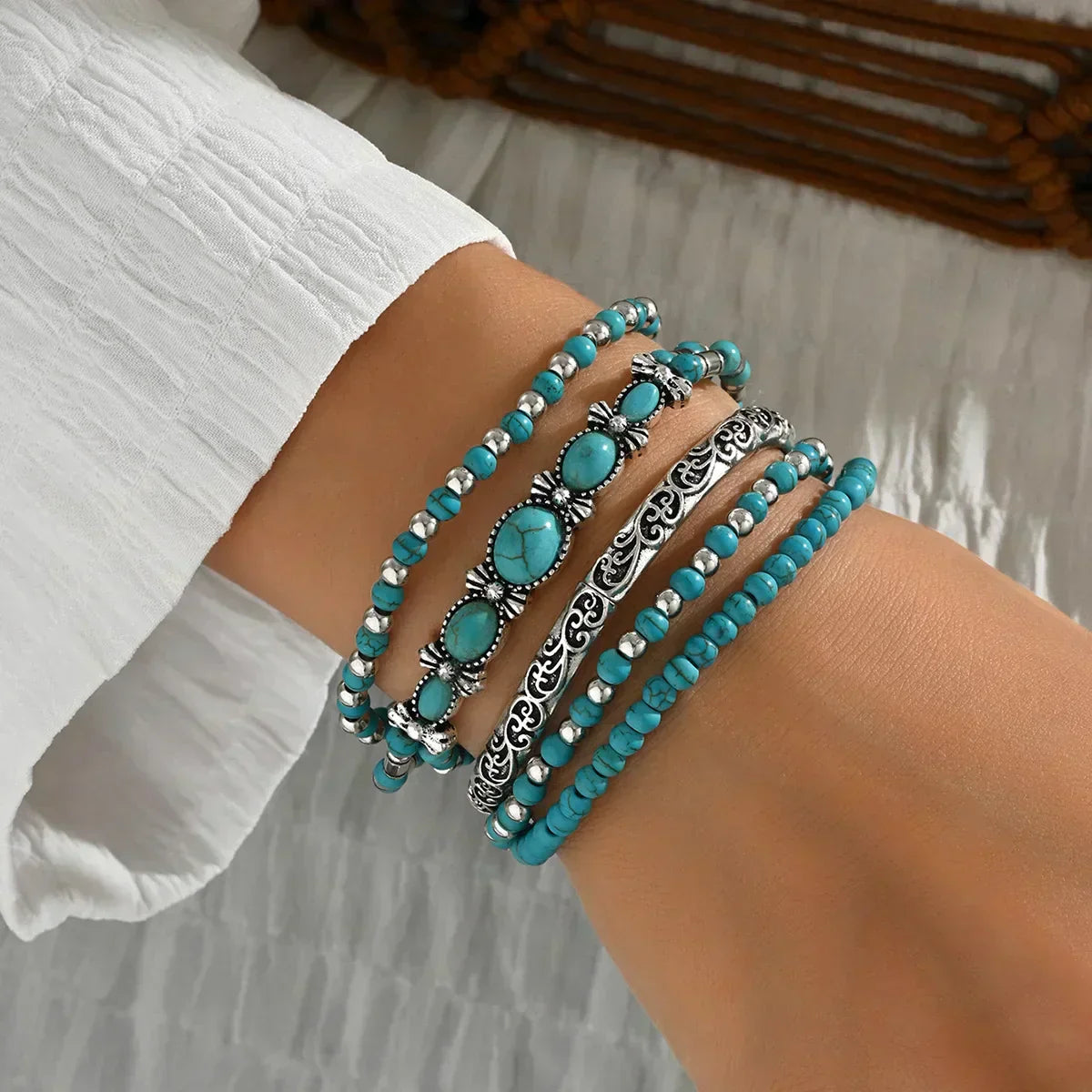 Florence | Turquoise Multi-Row Bracelet