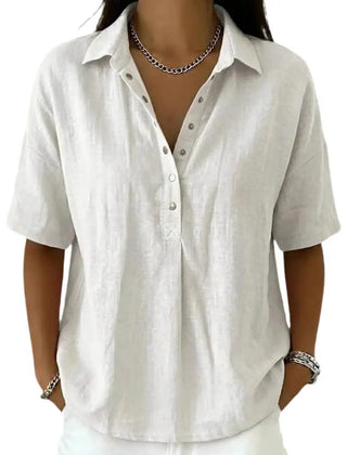 Mavis | Slim-Fit Elegant Blouse - White