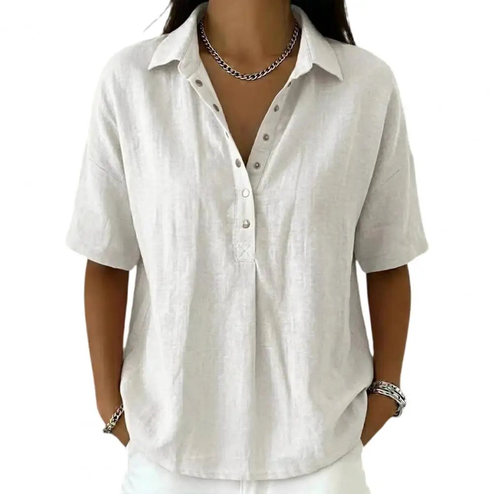 Mavis | Slim-Fit Elegant Blouse - White