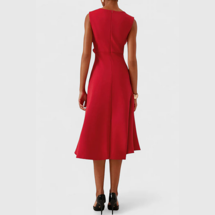 Grace | Draped Asymmetric Midi Dress
