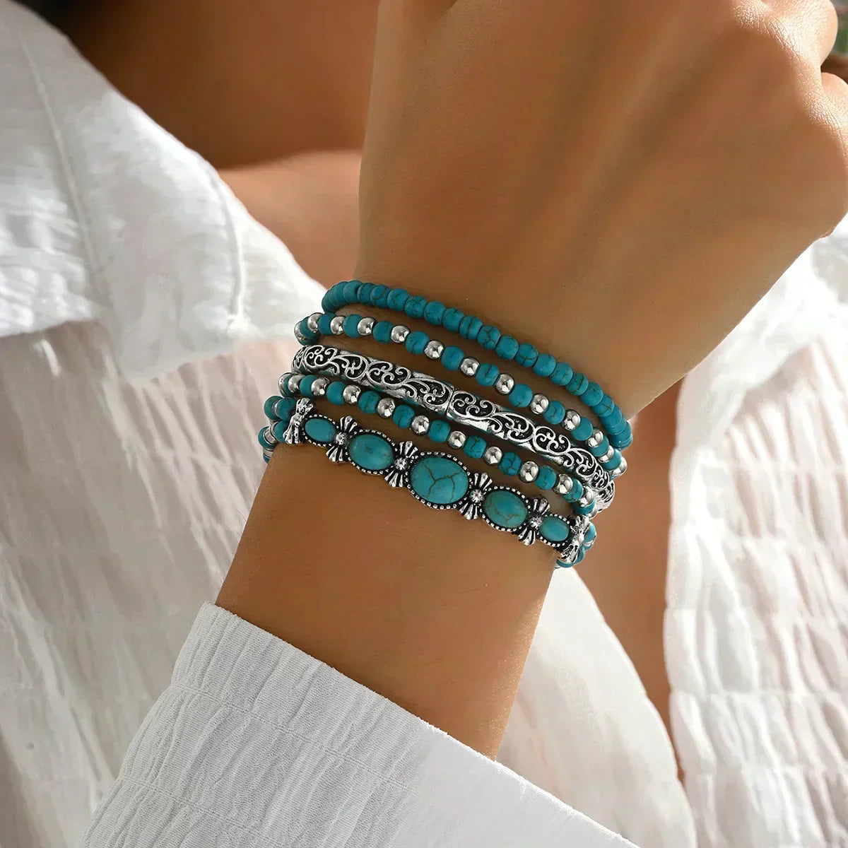 Florence | Turquoise Multi-Row Bracelet