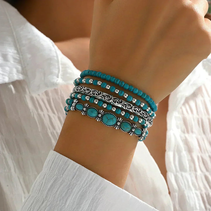 Florence | Turquoise Multi-Row Bracelet