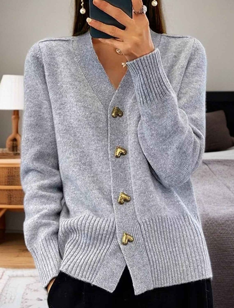 The Gold Heart Button Cardigan