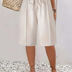 Harriet Elegant Comfort Shorts White