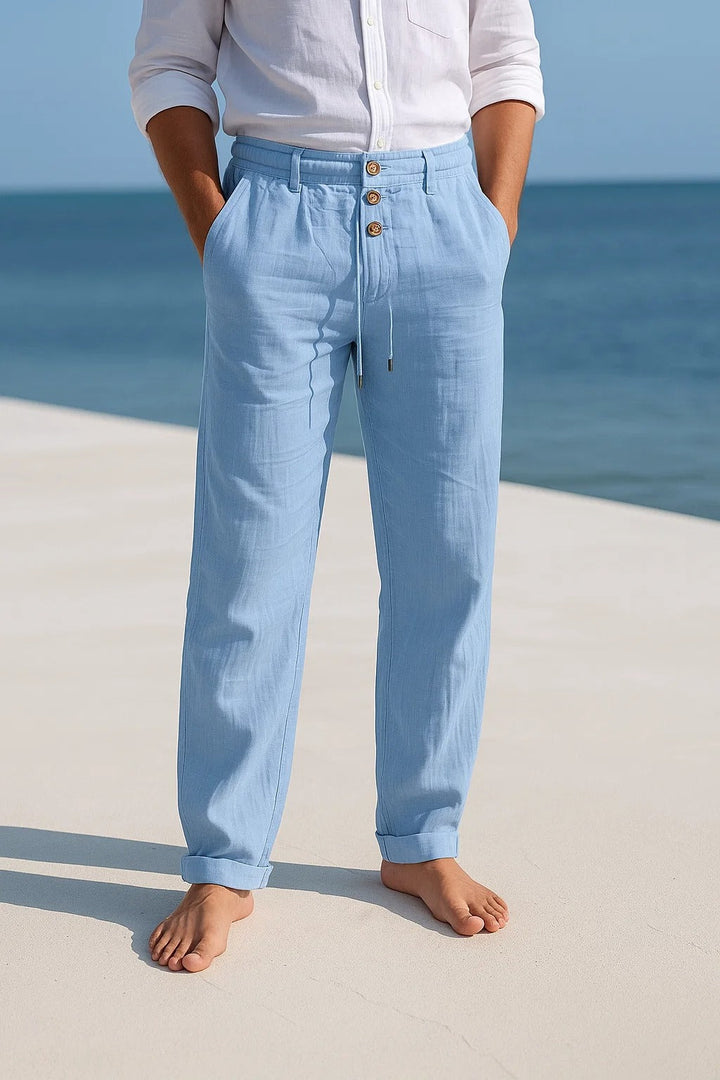Malcolm | Lightweight Summer Trousers - Light blue