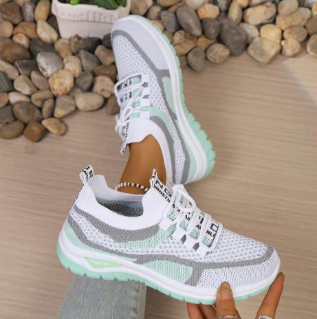 Edna sneakers in White/Green