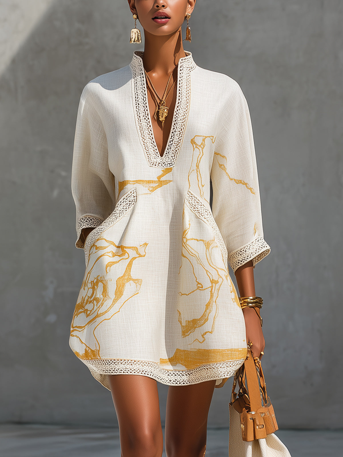 Imogen Ivory Crochet Mini Dress