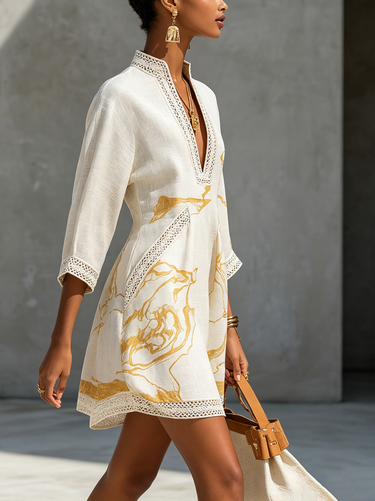 Imogen Ivory Crochet Mini Dress