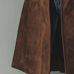 Suede-Look Trench Coat with Button Front – detail 4