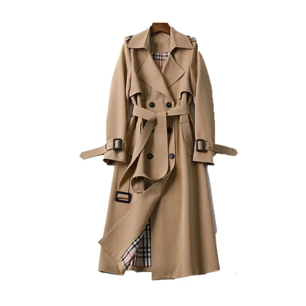 Women's Classic Double-Breasted Trench Coat