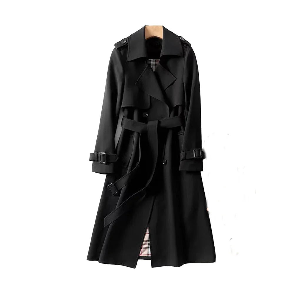 Women's Classic Double-Breasted Trench Coat