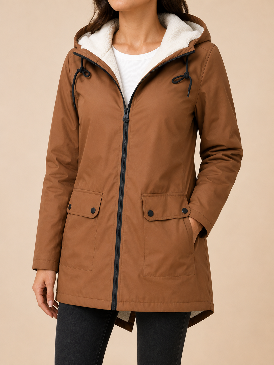 Women's Cosy Waterproof Jacket with Fleece Lining