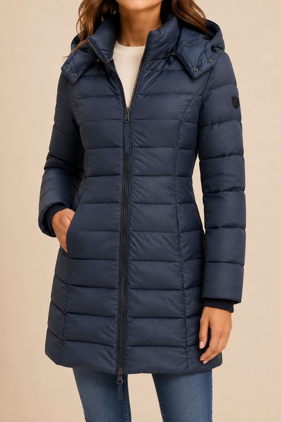 Women's Winter Puffer Coat with Hood